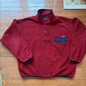 Patagonia 🌲 Synchilla Fleece Pullover with Navy Trim size large
